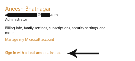 Sign Out Microsoft Account