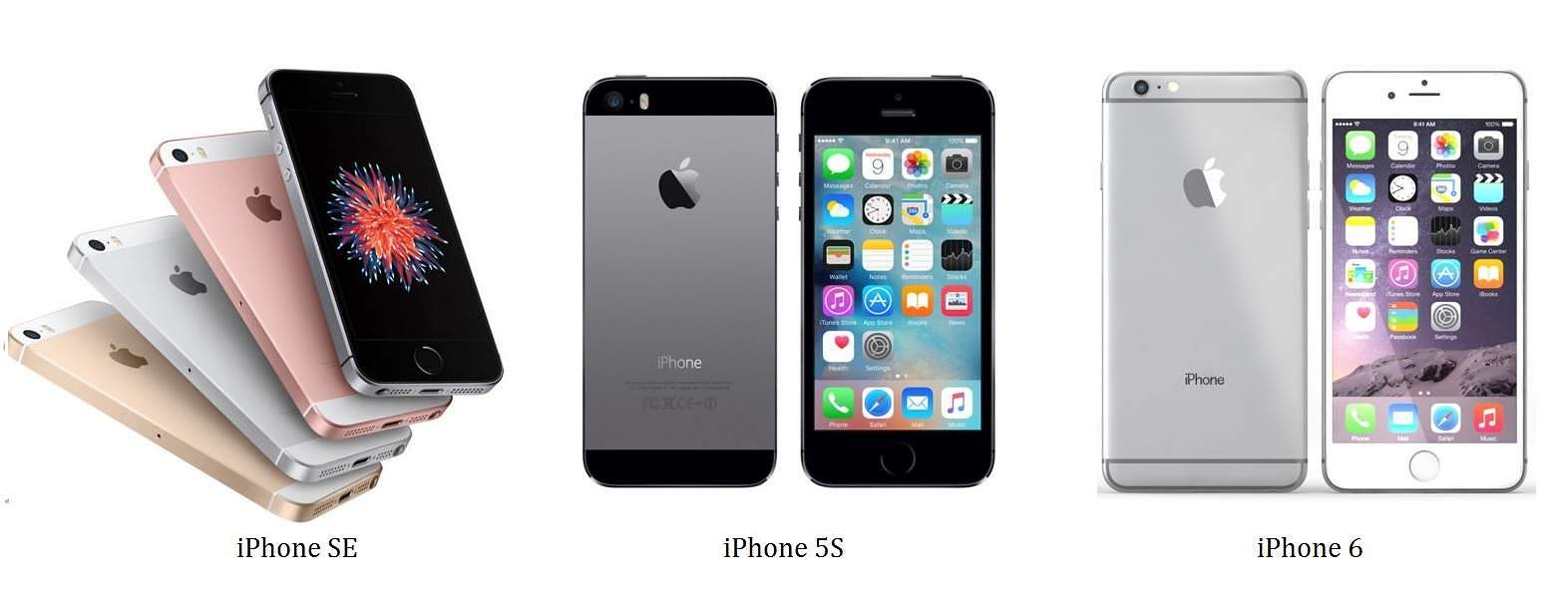 Apple iPhone SE vs iPhone 5S vs iPhone 6 Comparison ...