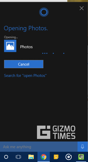 Cortana Open Application