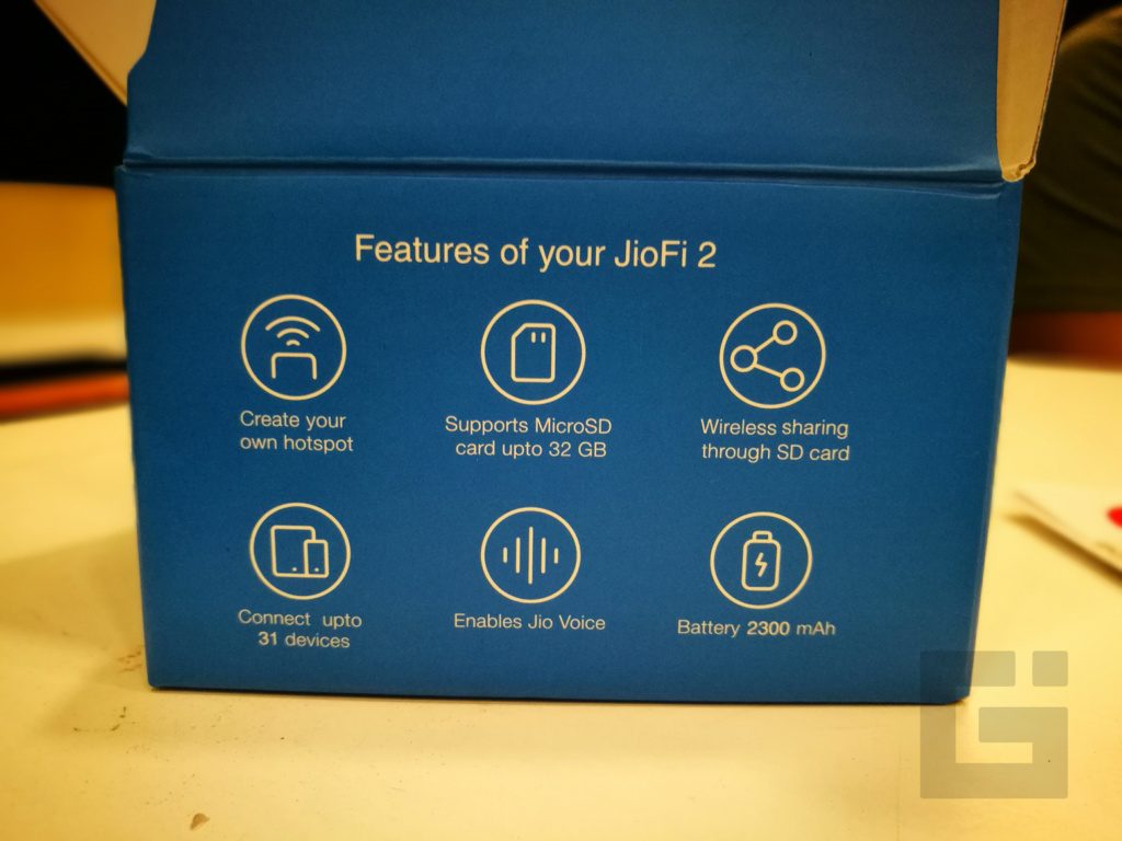 JioFi MiFi Device Features