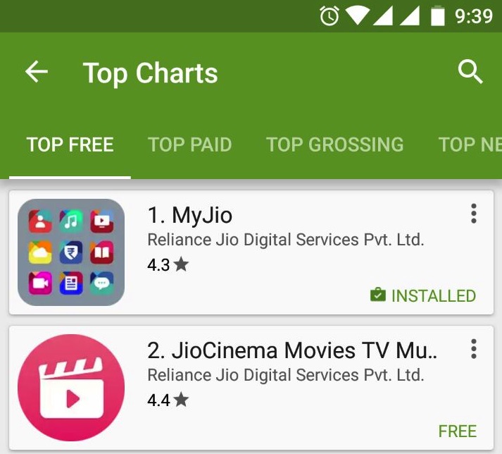 Google Play Store top apps