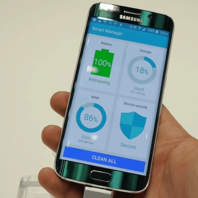 Samsung Galaxy S6 Edge Smart Manager App