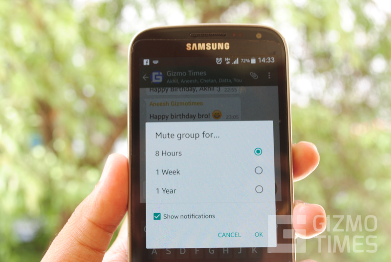 WhatsApp Mute Group