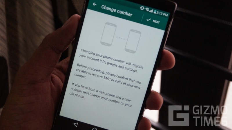 WhatsApp Change Number