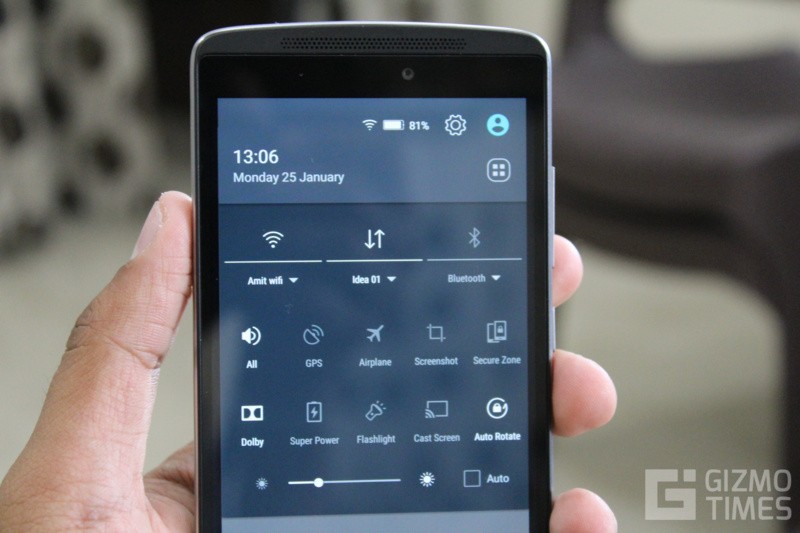 Lenovo Vibe K4 Note Notification panel Gizmo Times