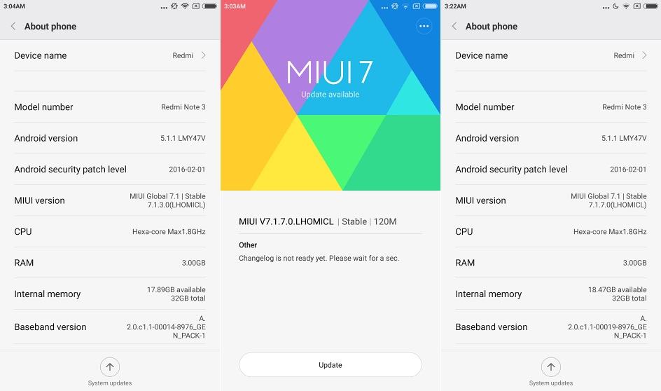 Xiaomi Redmi Note 3 MIUI 7