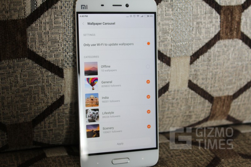 Xiaomi Mi 5 Wallpaper Carousel Select Album