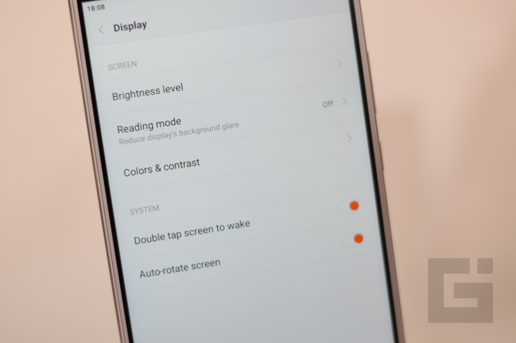 Xiaomi Mi Max Display settings