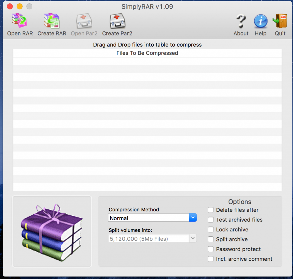 compress rar file mac