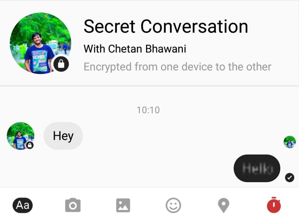 go to secret conversation go to secret conversation