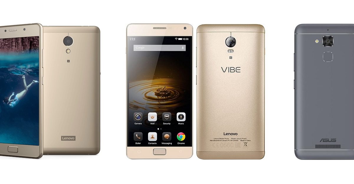 Lenovo P2 vs. Lenovo P1 vs. ASUS ZenFone 3 Max Comparison