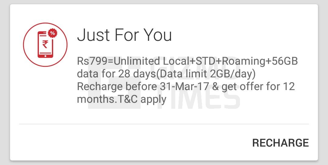 Airtel offering unlimited calls 2GB data per day for Rs 799 per month Airtel offering unlimited calls 2GB data per day for Rs 799 per month
