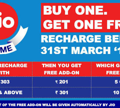 Jio buy one get one offer