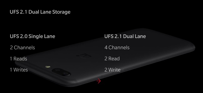 OnePlus 5 storage