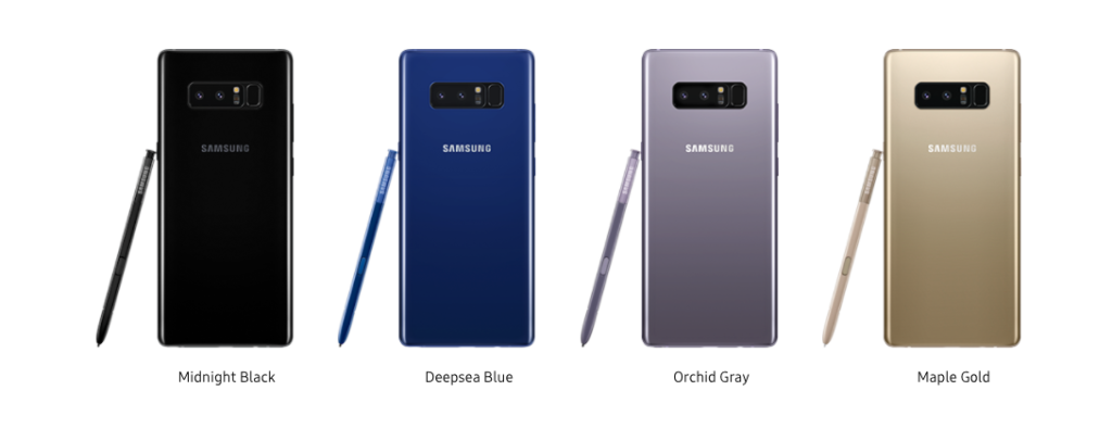 Galaxy Note 8 colors