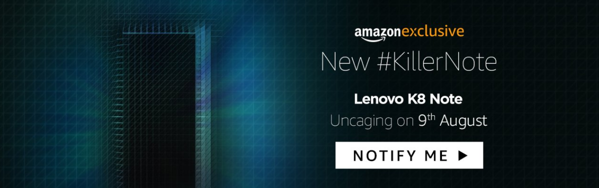 Lenovo K8 Note Teaser