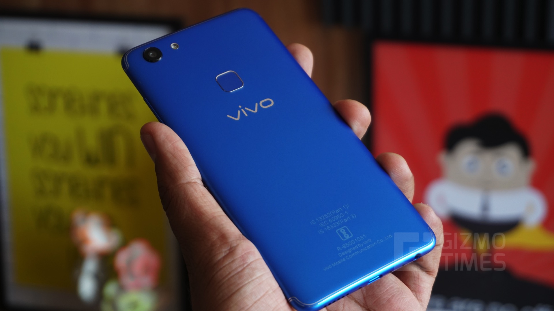 Vivo V7 Energetic Blue Bottom
