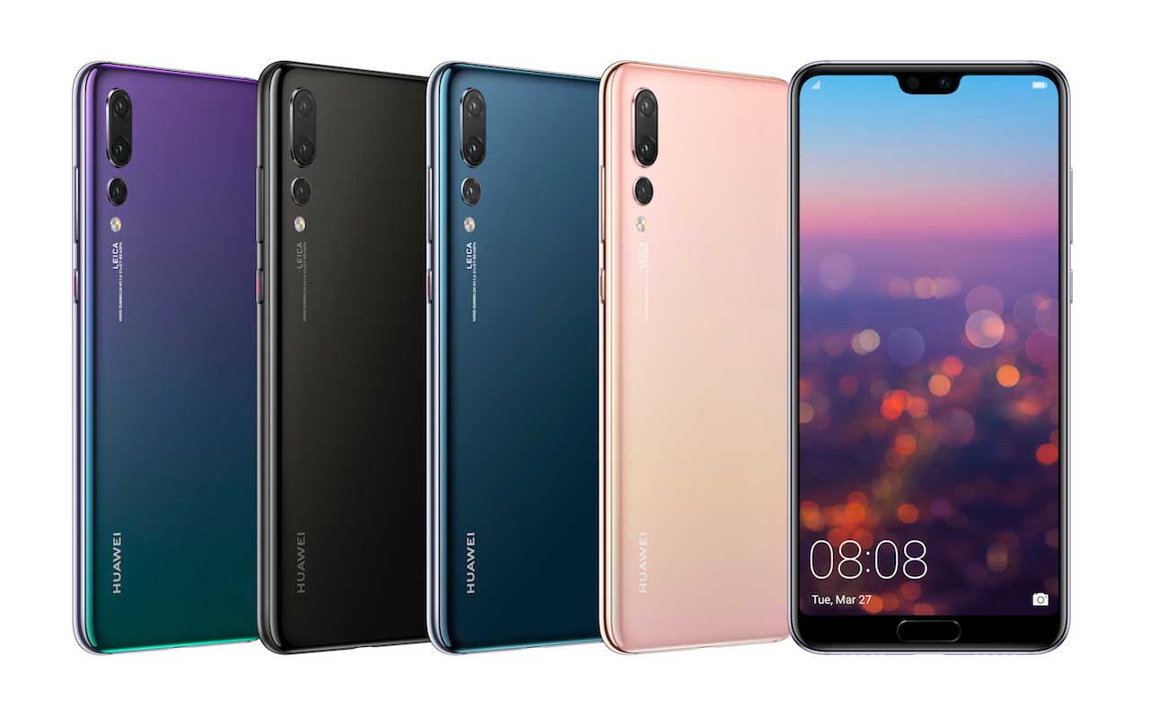 Huawei p20 pro smartphone mit leica triple kamera lemon