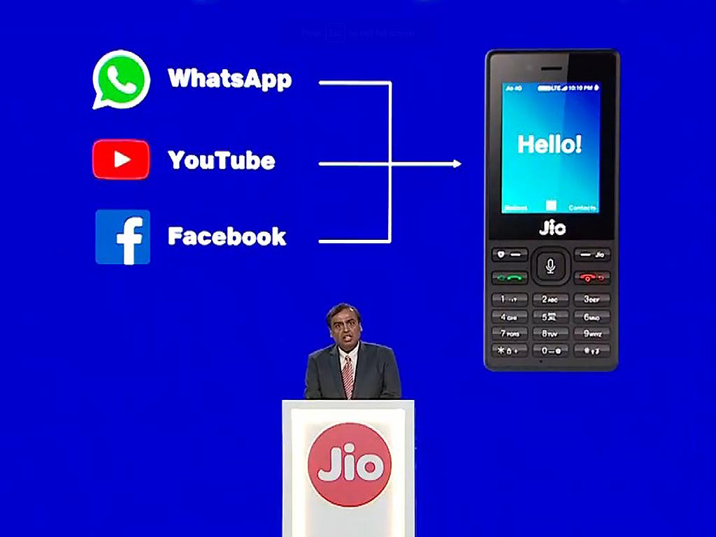 JioPhone WhatsApp YouTube Facebook