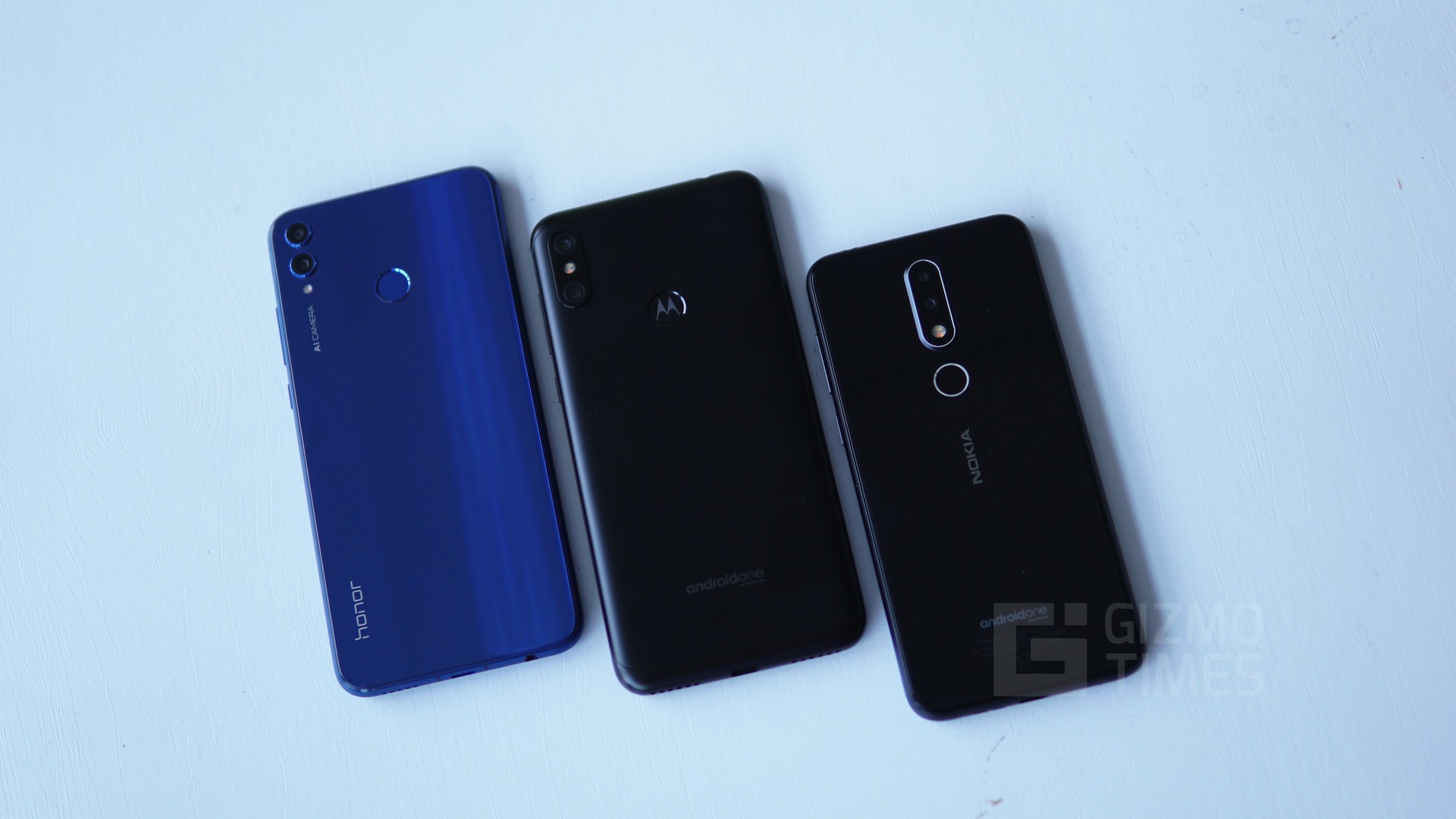 Honor 8X vs Moto One Power vs Nokia 6.1 Plus Back
