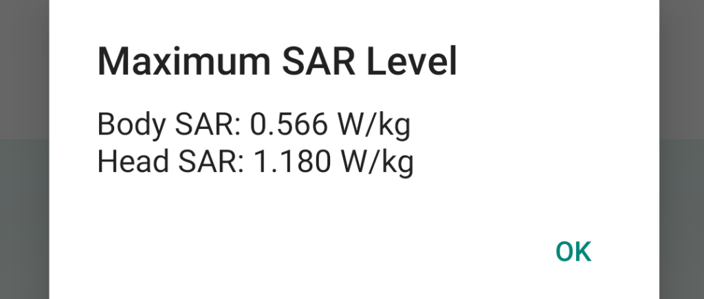 a50 sar value