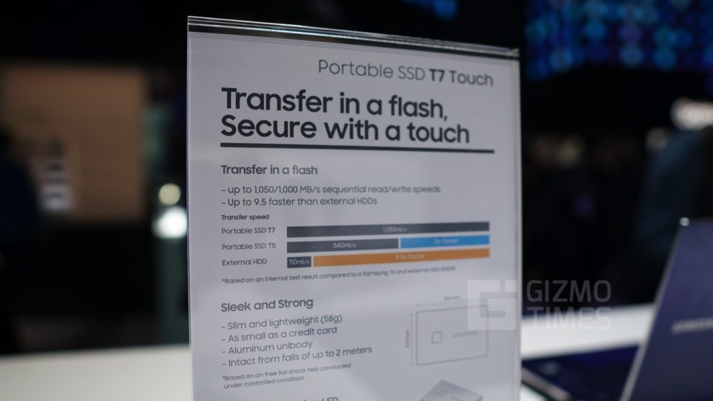 Samsung SSD T7 Touch specs