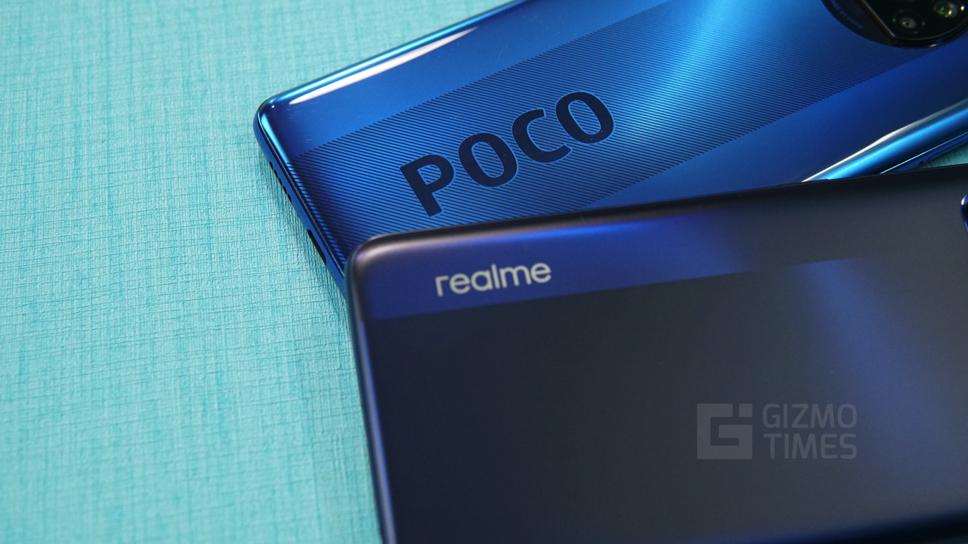 POCO X3 vs Realme 7 Pro branding