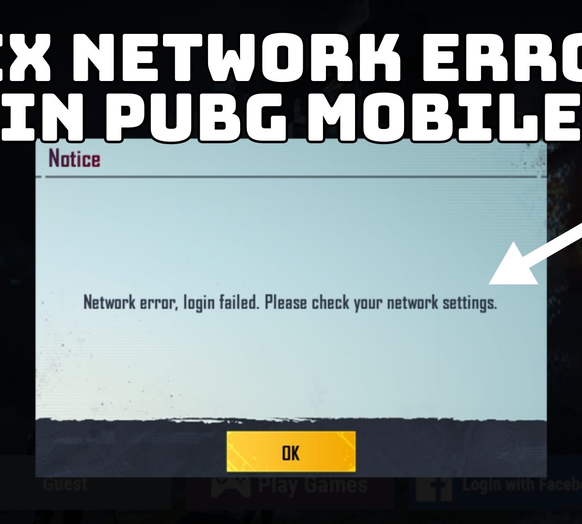 How To Solve Pubg Mobile Network Error Login Failed Issue Quick Fix Steps