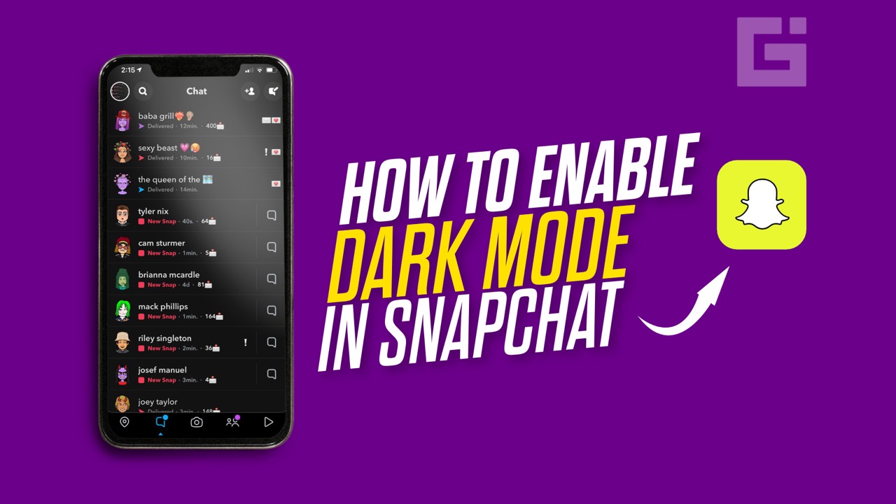 Dark Mode Snapchat